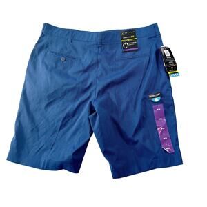 Golf Shorts PGA Tour Motionflux 360 Men W36 Stretch Blue Herringbone NEW w/ Tags
